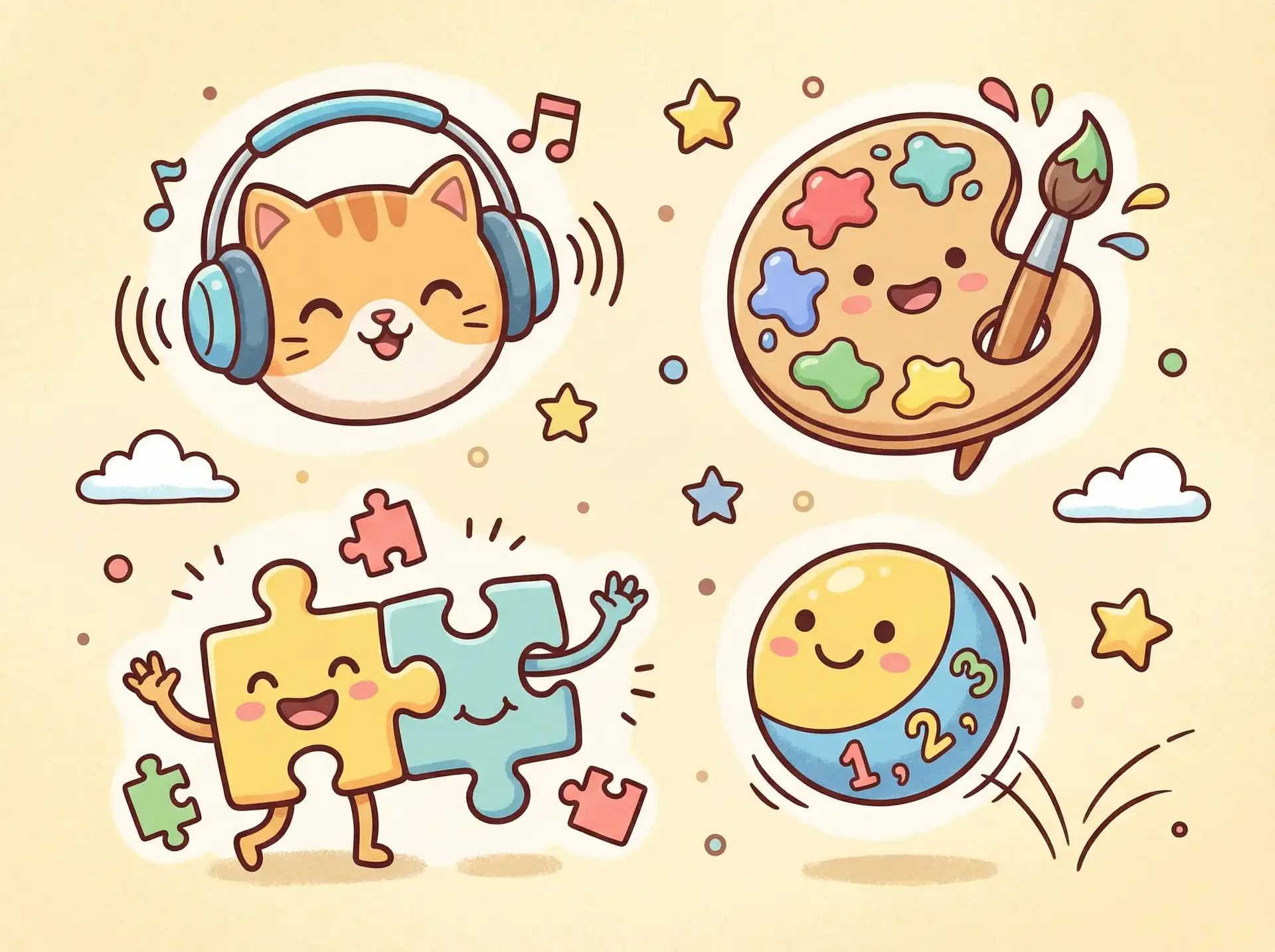 小朋友的手工作品 - 太平轮上 益智创作